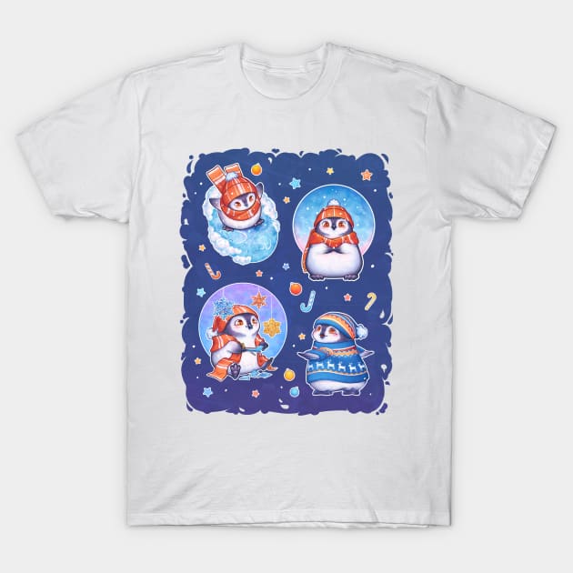 Penguins in winter T-Shirt by LilianaTikage